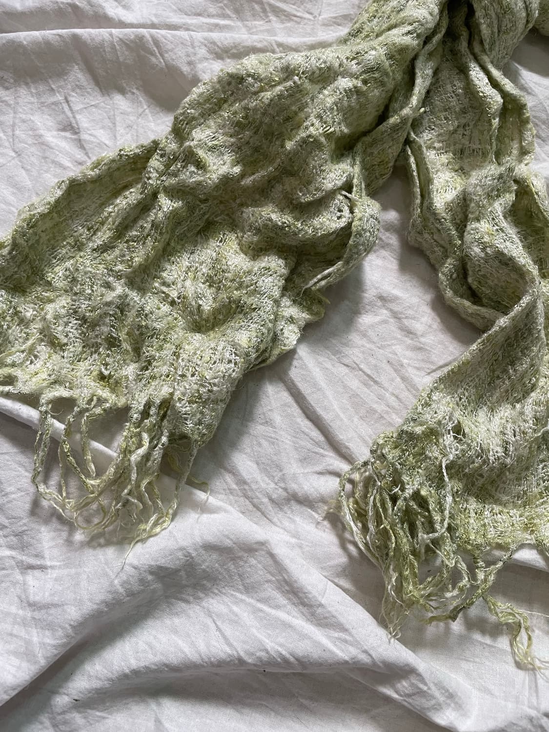     크링클 니트 프린지 롱 스카프 상품이미지4