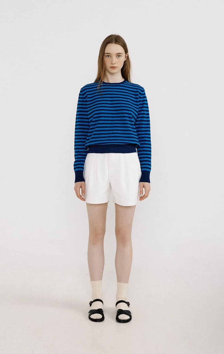 아쎄르 hacer 블루 스프라이트 니트 상품이미지2