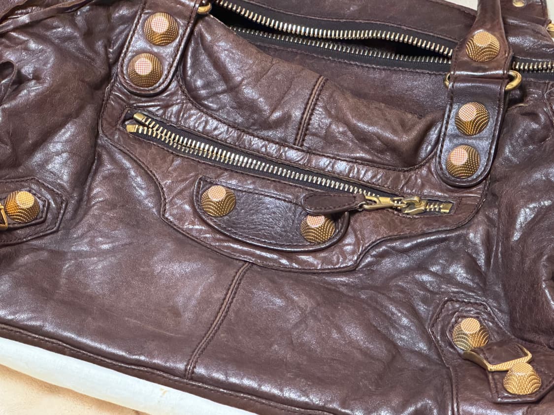 발렌시아가 모터백 라지 브라운 상품이미지4