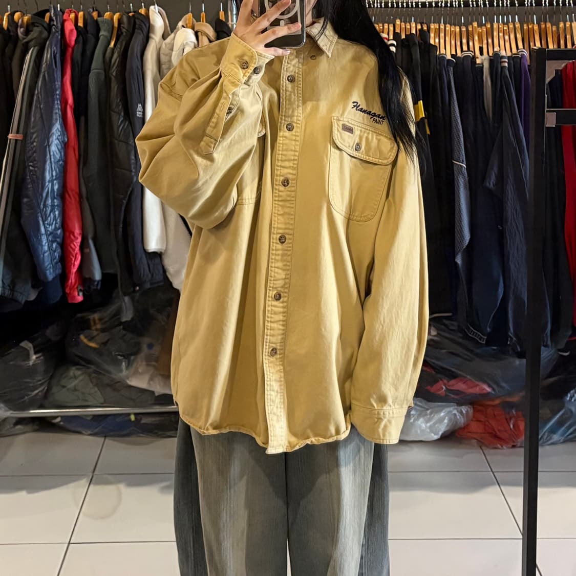 칼하트 워크 셔츠 베이지 XL 상품이미지1