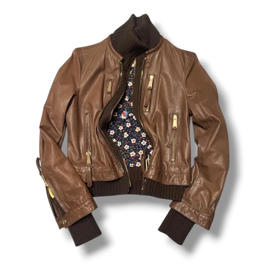 Dsquared2 더블 레이어 레더 자켓 상품이미지1