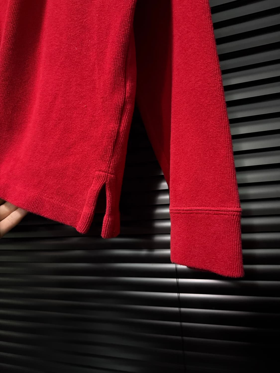 폴로 랄프로렌 레드 빨강 반집업 니트 2XL XXL 110 큰옷 긴팔 상품이미지4