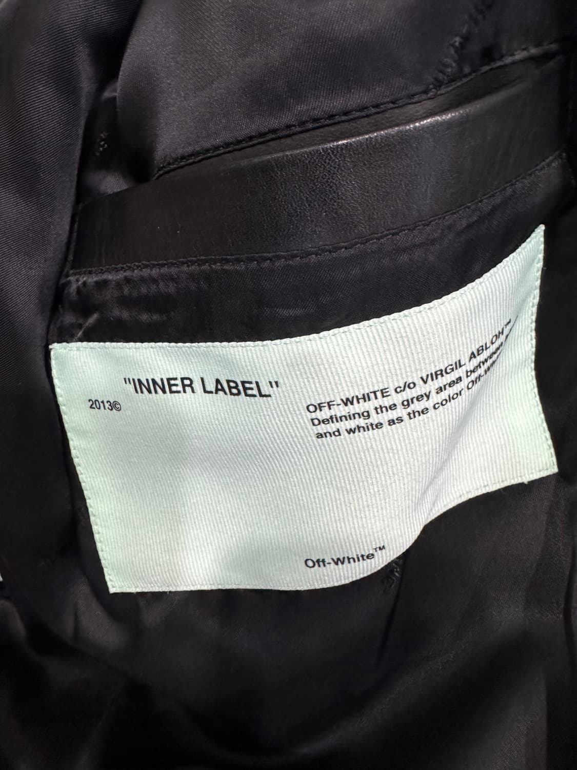 Off-White 가죽 바이커 자켓 L 정품 상품이미지7