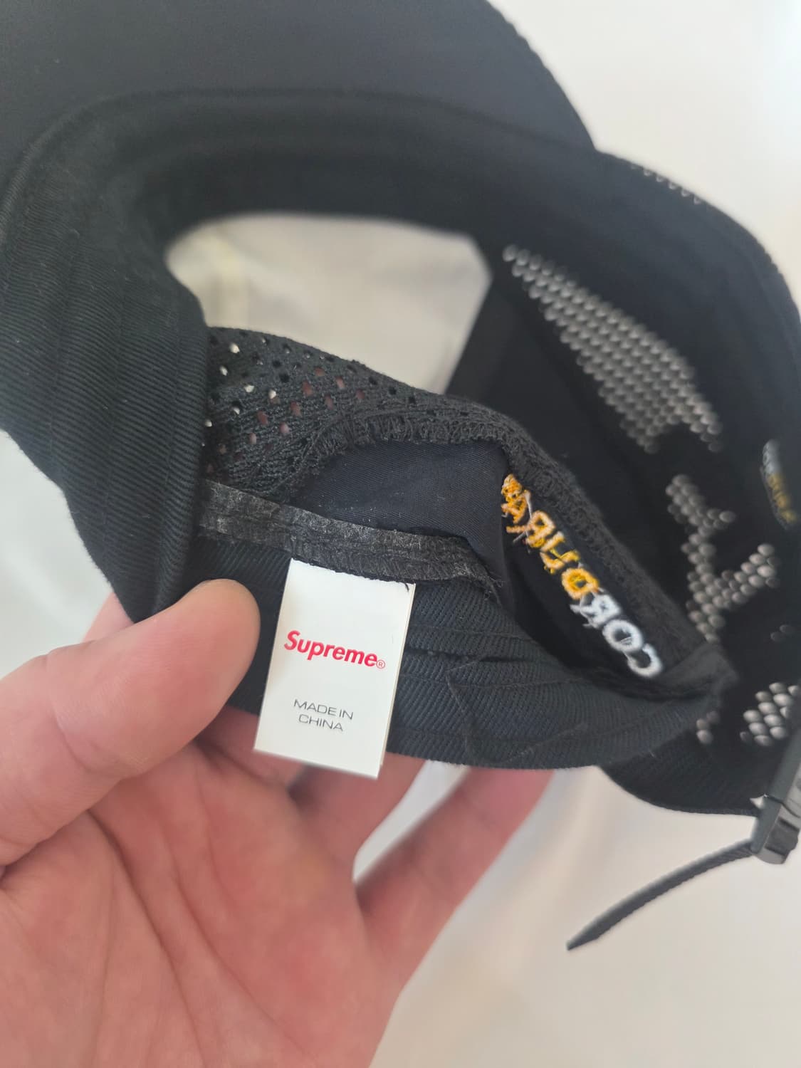 슈프림 코듀라 메쉬 6-패널 블랙 상품이미지5
