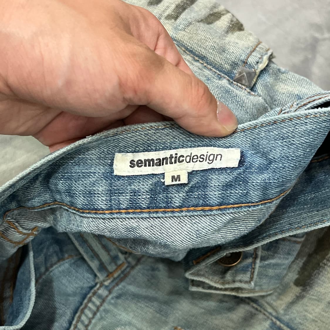 SEMANTICDESIGN 프린팅 부츠컷 데님팬츠 y18087 상품이미지7