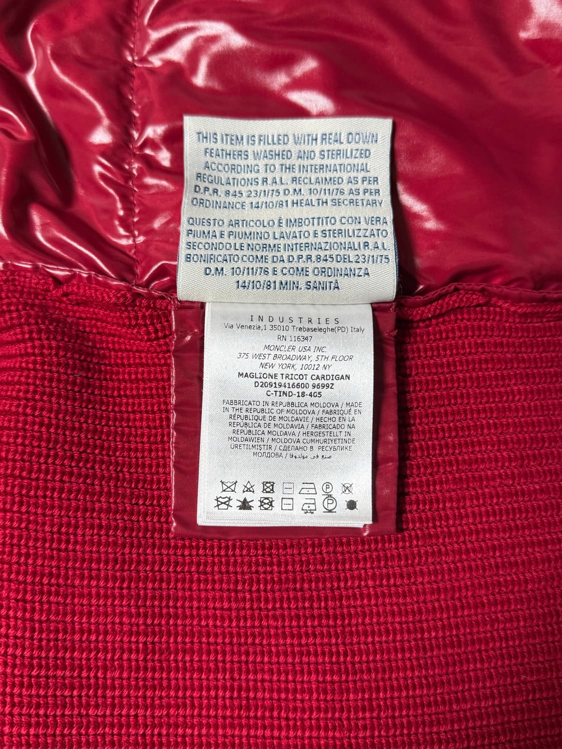 몽클레어 삼선 니트패딩 M 상품이미지5