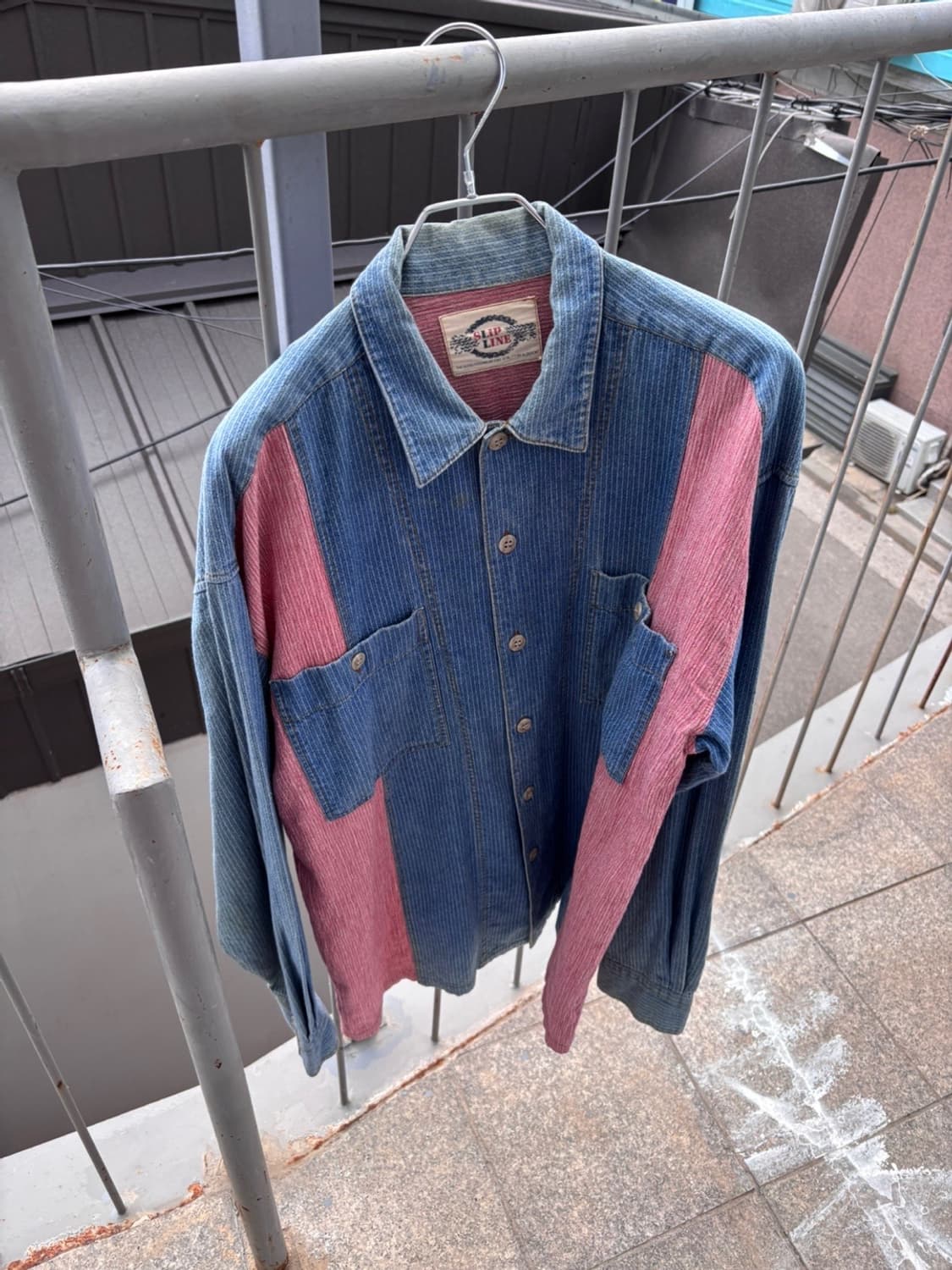 Vintage Slip Line Denim Shirt 상품이미지1