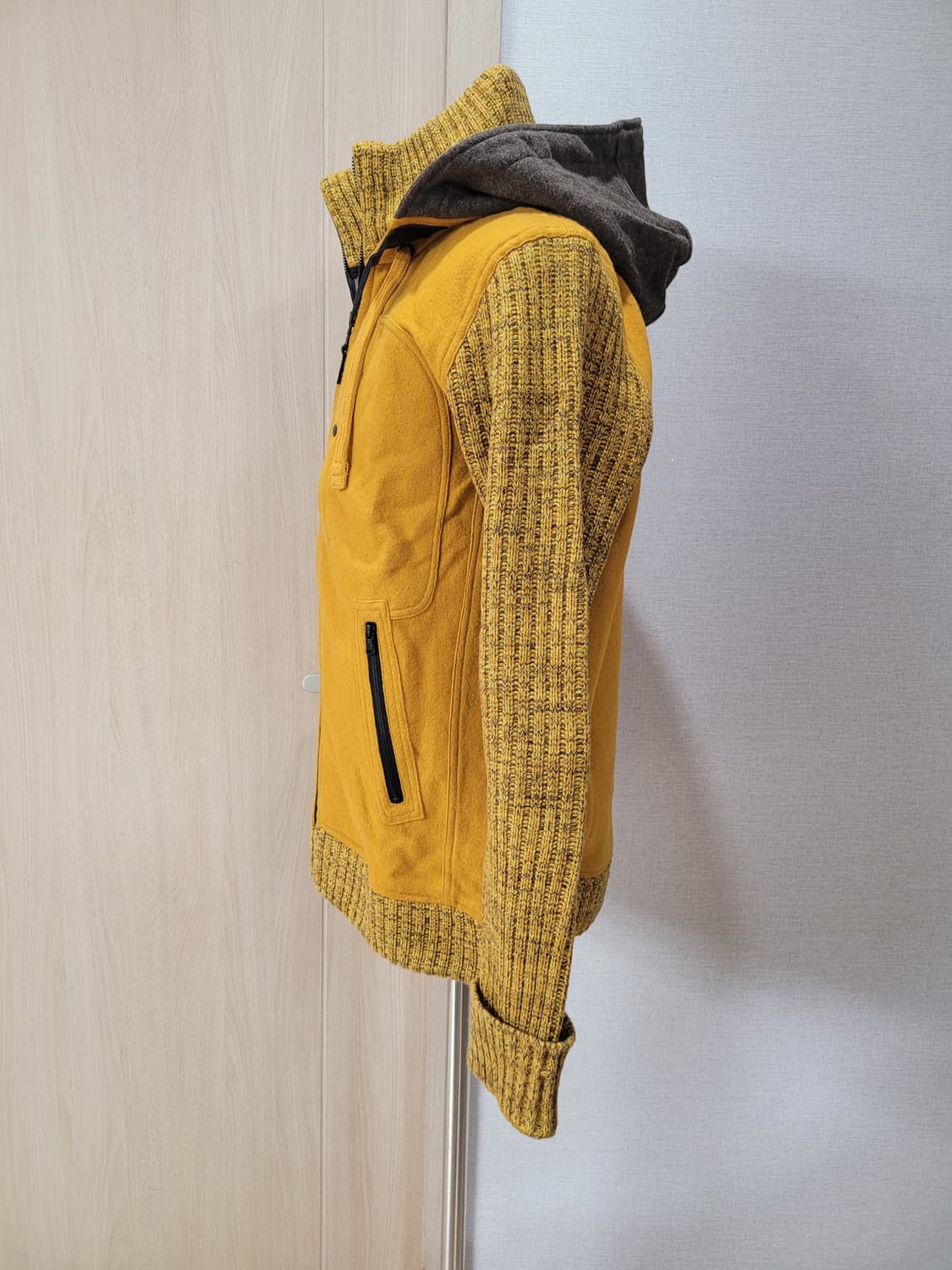 켈번 KELBURN 남자 모직 니트 후드 자켓 105 오렌지 상품이미지4