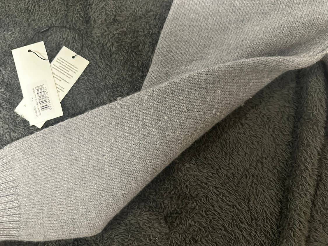 아미 빅 하트 로고 오버사이즈 인타르시아 스웨터 그레이 블랙 (M) 상품이미지5