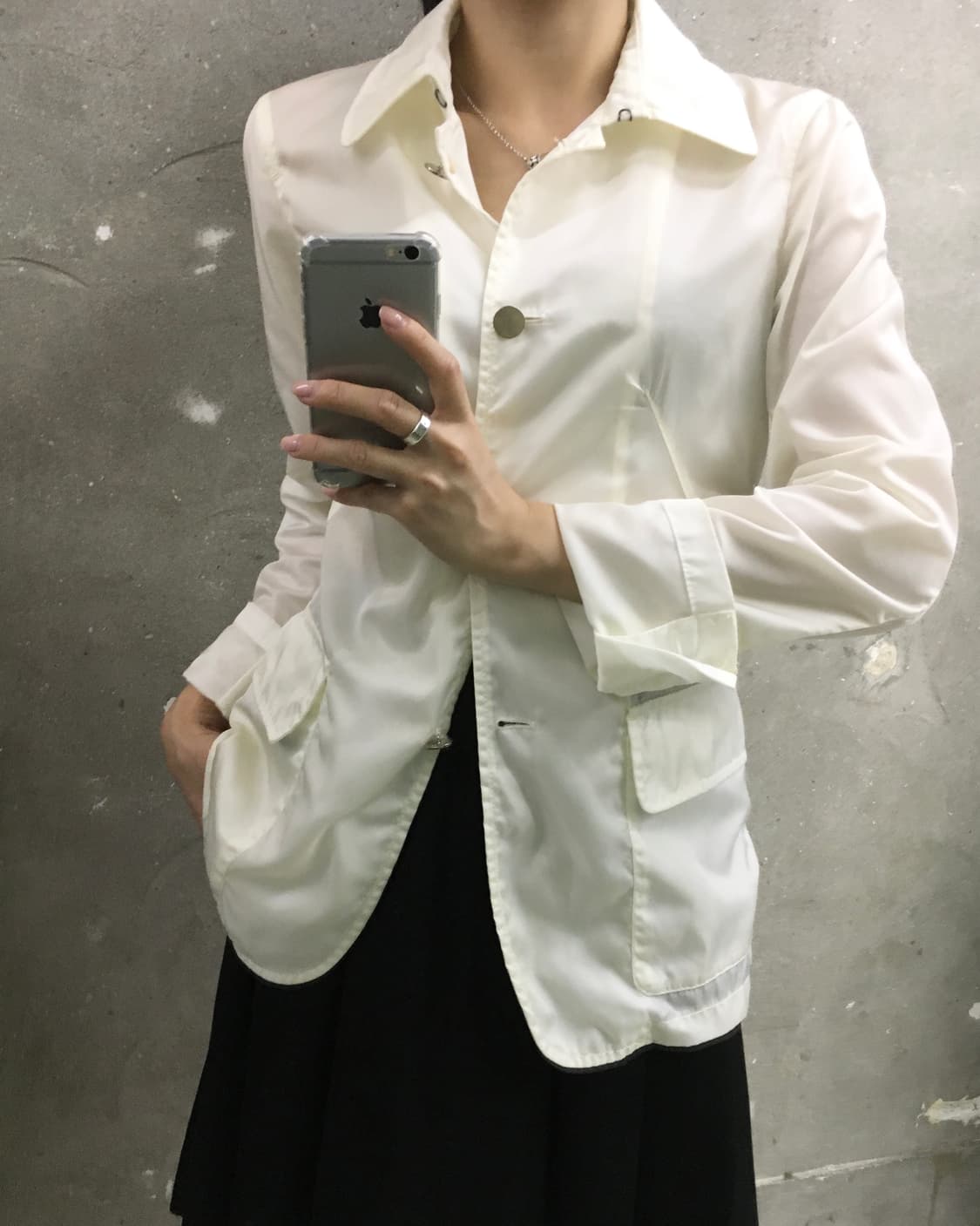 Prada 프라다 아이보리 나일론 블레이저  상품이미지1