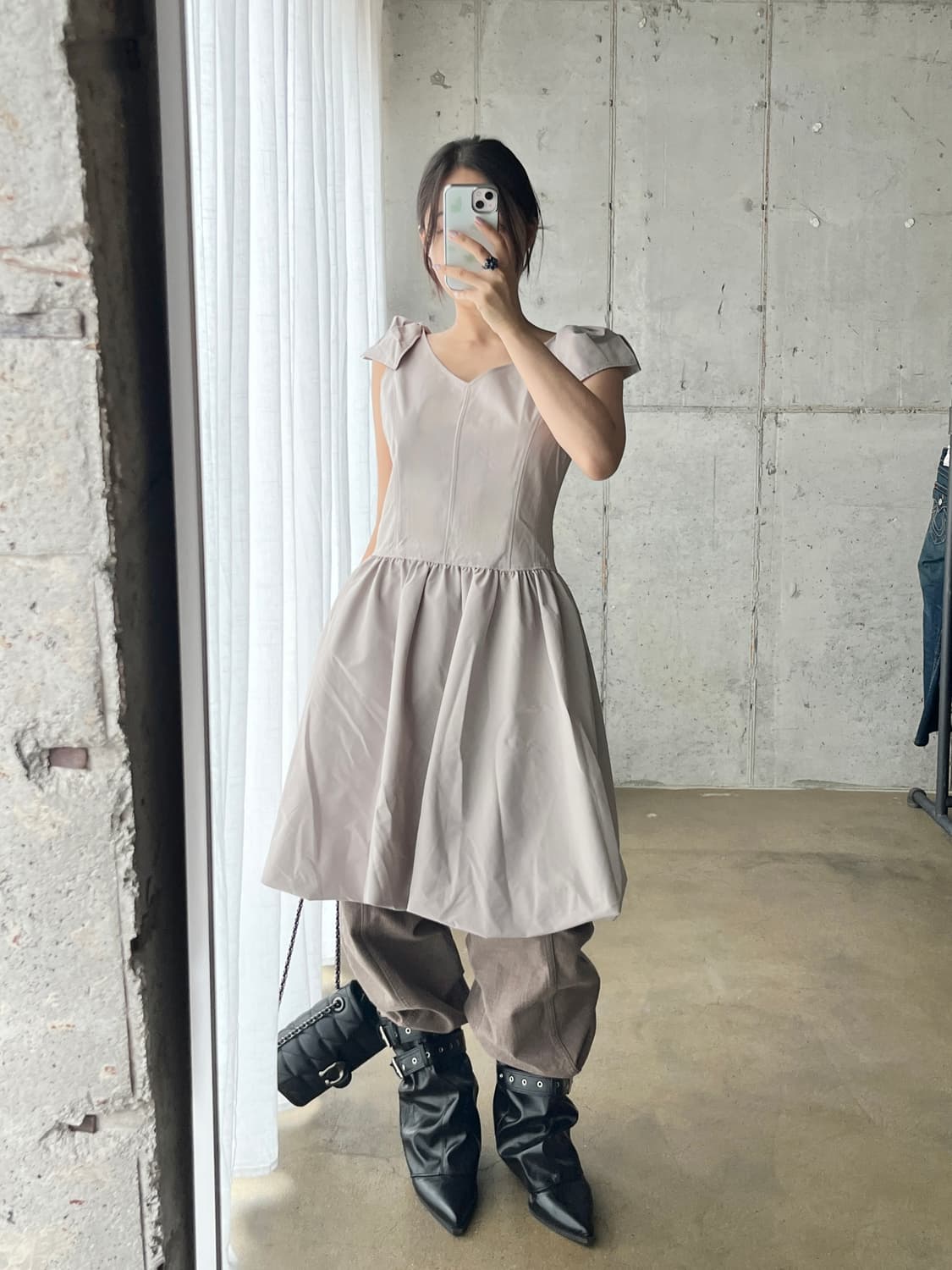 Rene 르네 리본 퍼프 원피스  상품이미지2