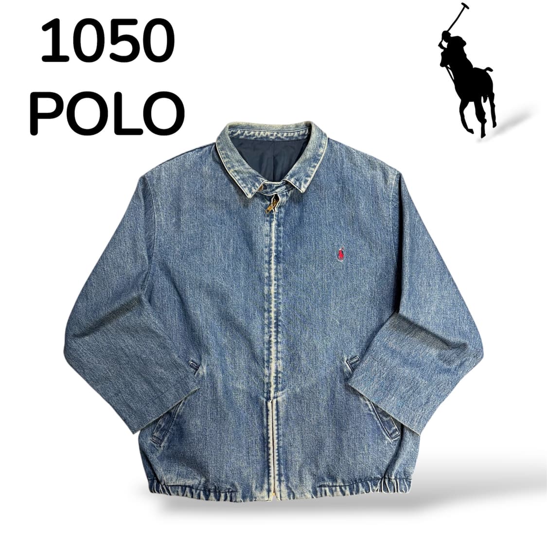 폴로 레드 로고 청자켓 90‘s 상품이미지2