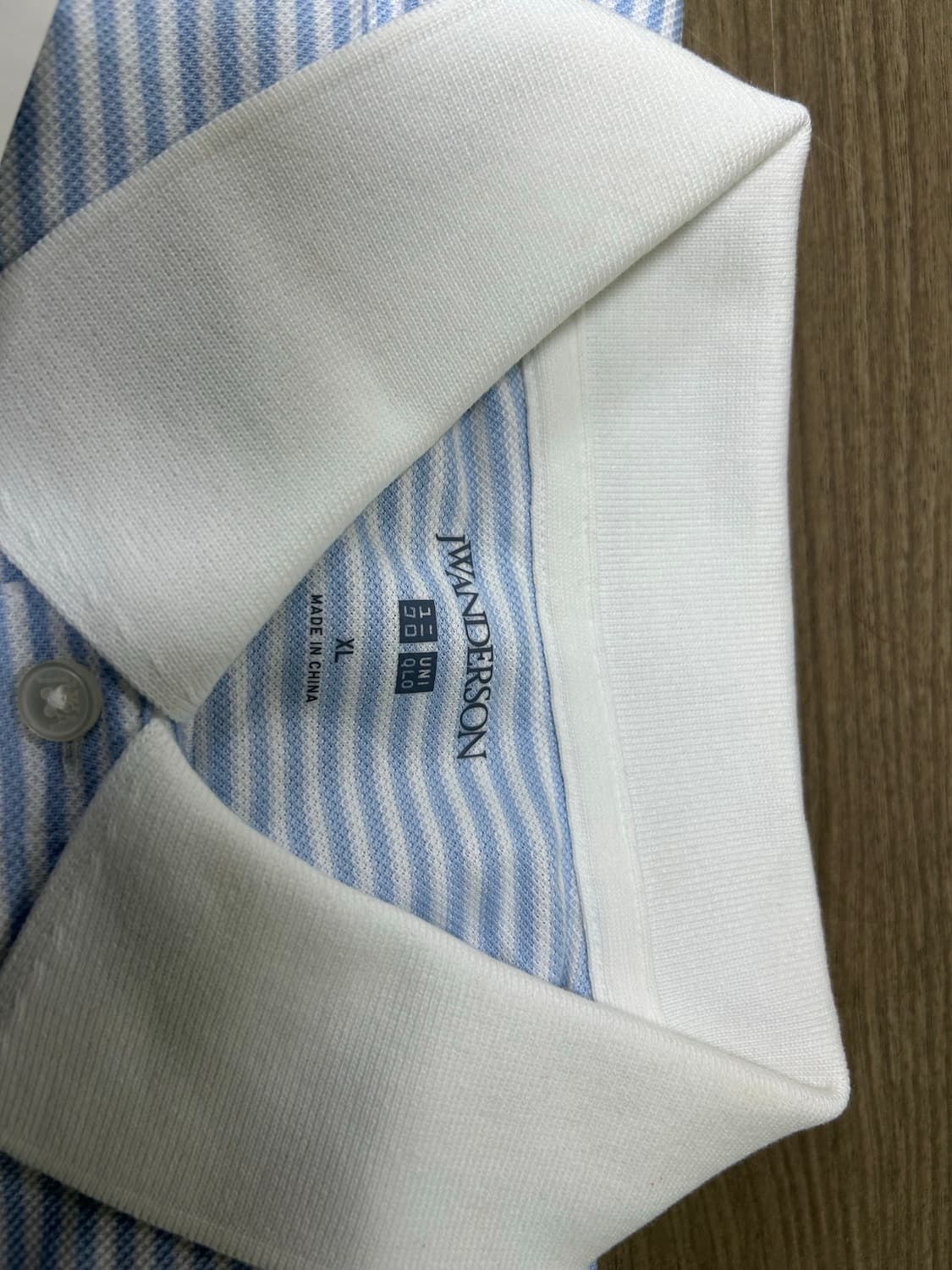 유니클로 JW앤더슨 드라이피케 스트라이프 폴로셔츠 블루 XL 사이즈 상품이미지2