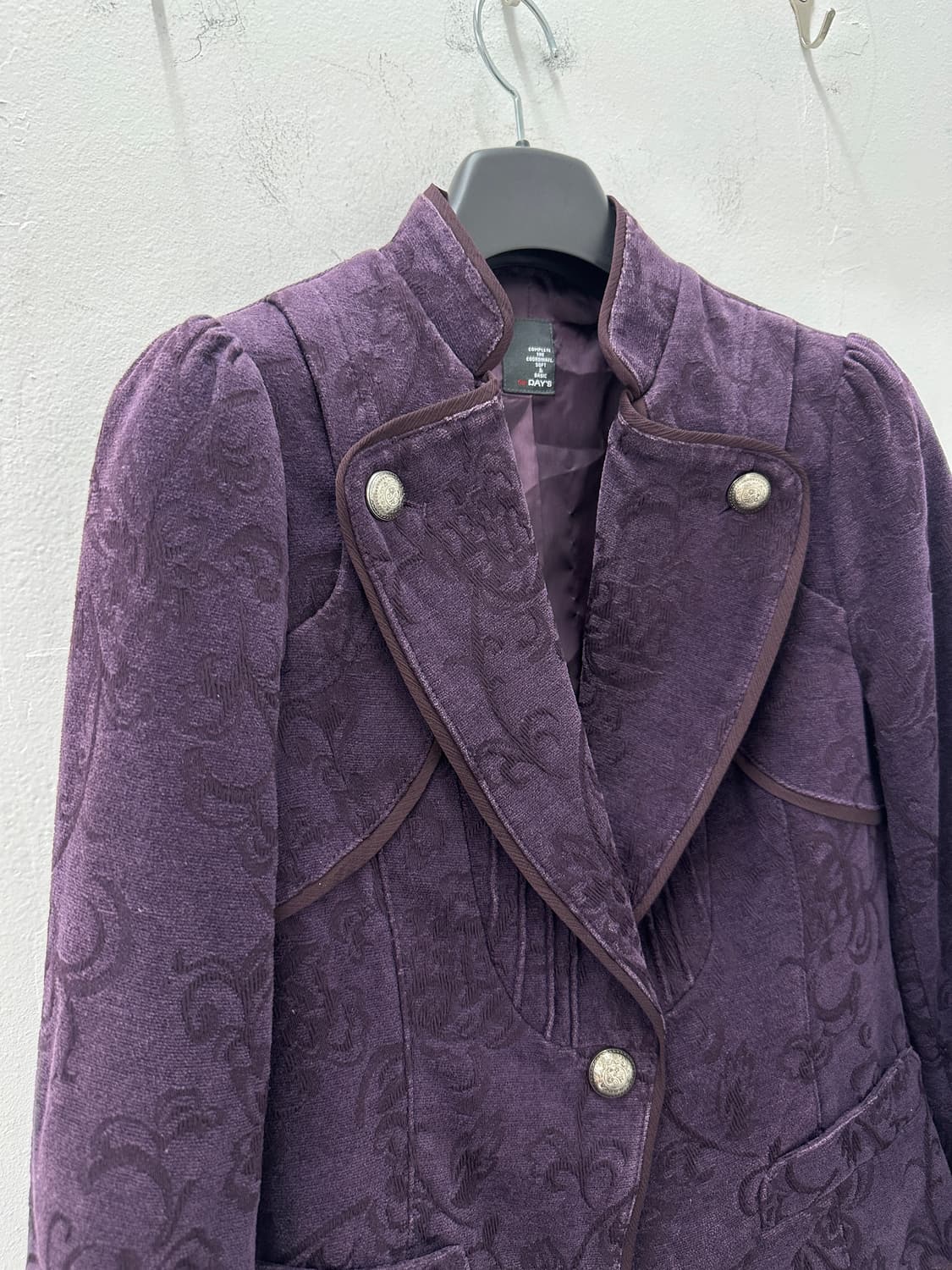 vintage purple embossed jacquard jacket 상품이미지2