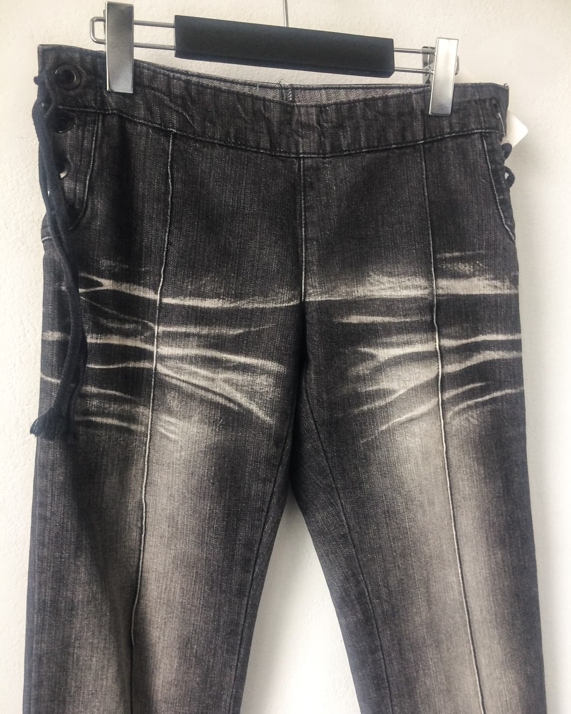 Side lace up point washing pants 상품이미지3