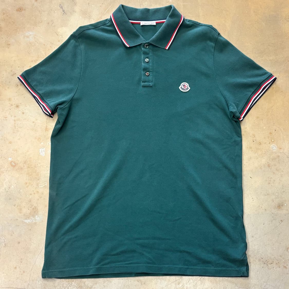 L 몽클레어 그린 카라 반팔티 상품이미지2