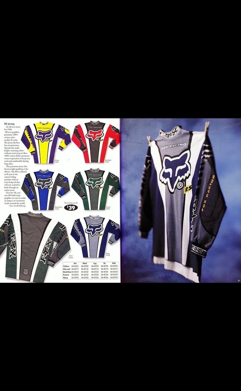 90s 폭스레이싱 모터크로스 져지 (105) 상품이미지9