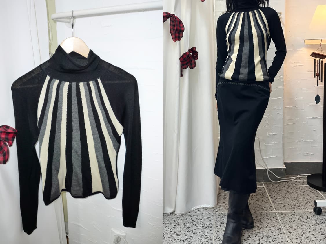 flow stripe polar knit 상품이미지1