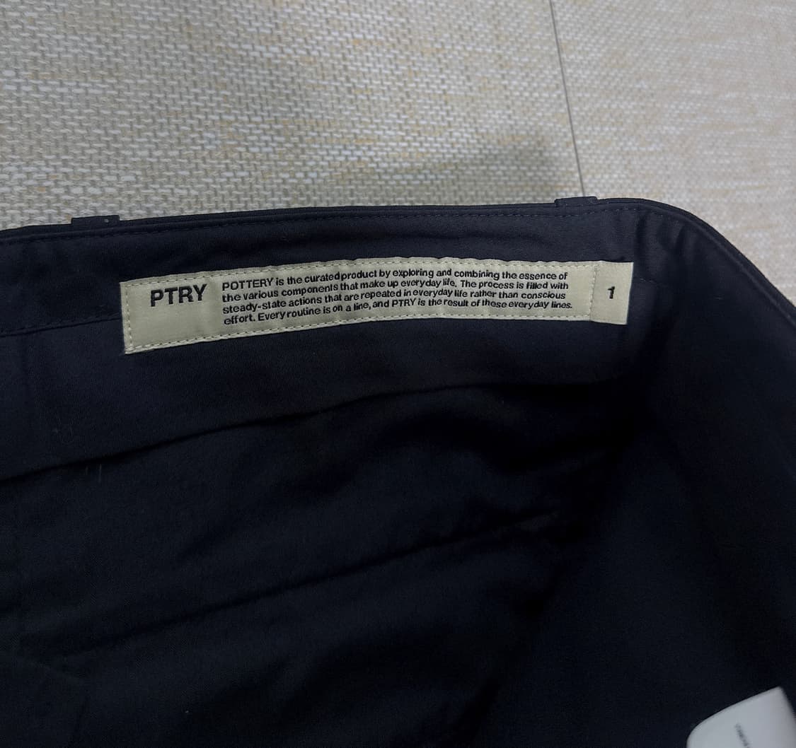 포터리 원 플리츠 슬랙스 팬츠 다크네이비 1 상품이미지2