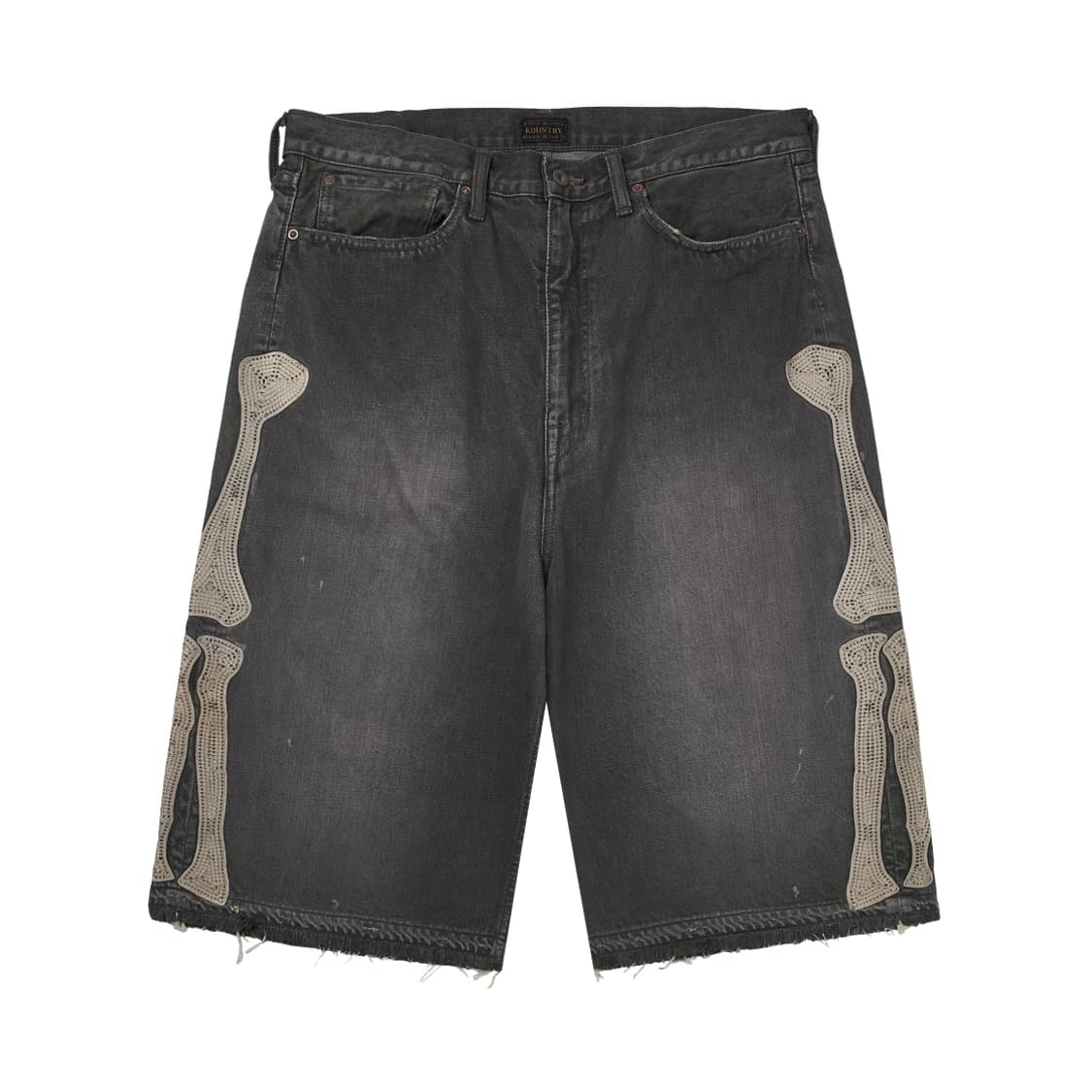 캐피탈 14온즈 데님 5P 본 자수 숏 팬츠 블랙32 K2004SP150 상품이미지1