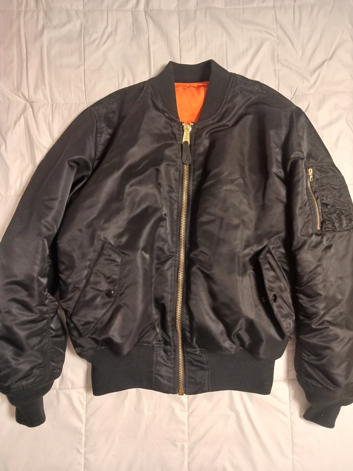 알파인더스트리 ma-1 플라이트 자켓 블랙 M 상품이미지1