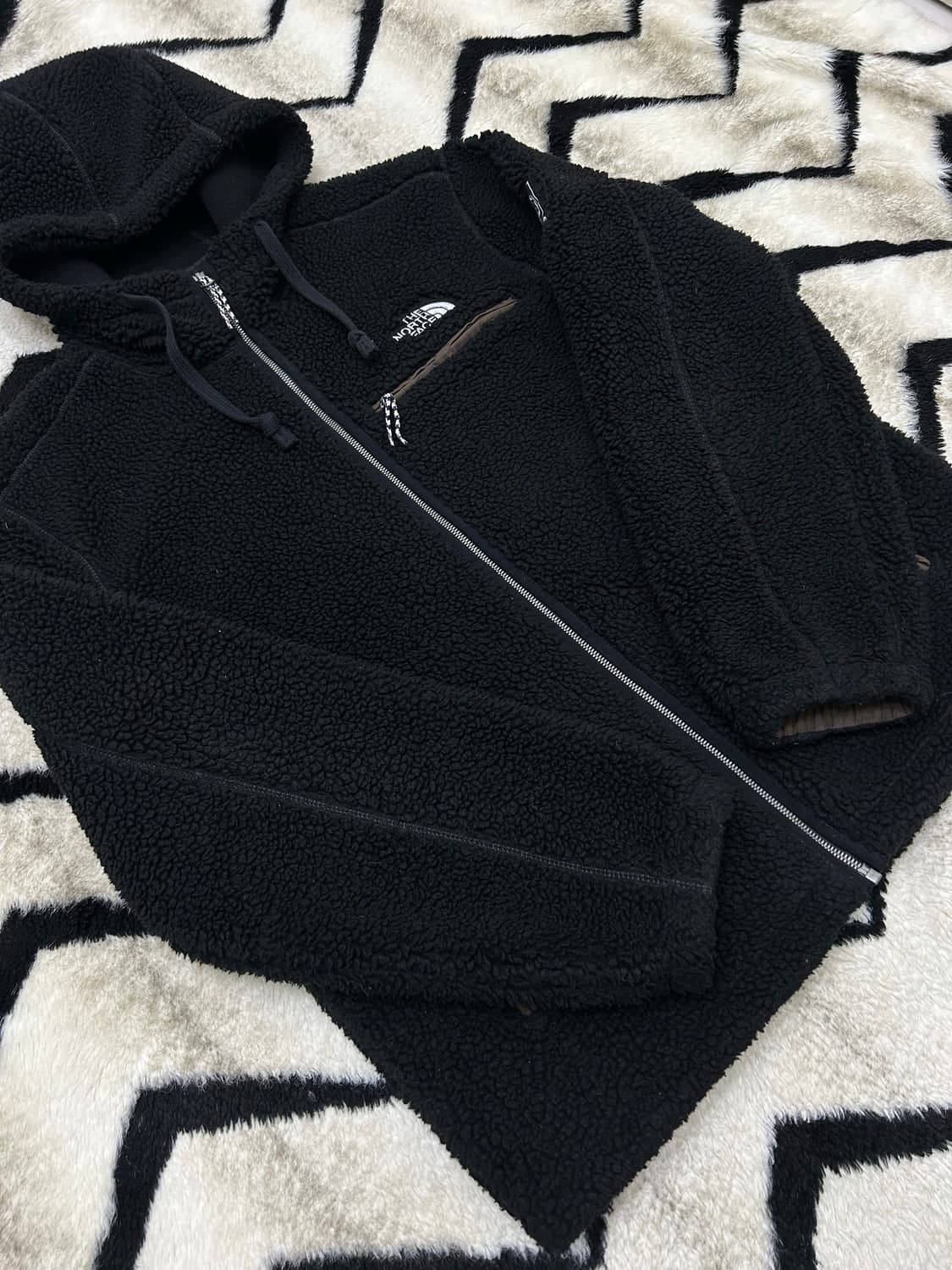 [XL]노스페이스 플리스 후드 자켓/블랙 상품이미지2