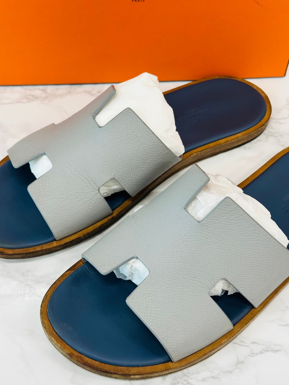 (41.5) 에르메스 이즈미르 블랑 드 파리 블루 상품이미지5