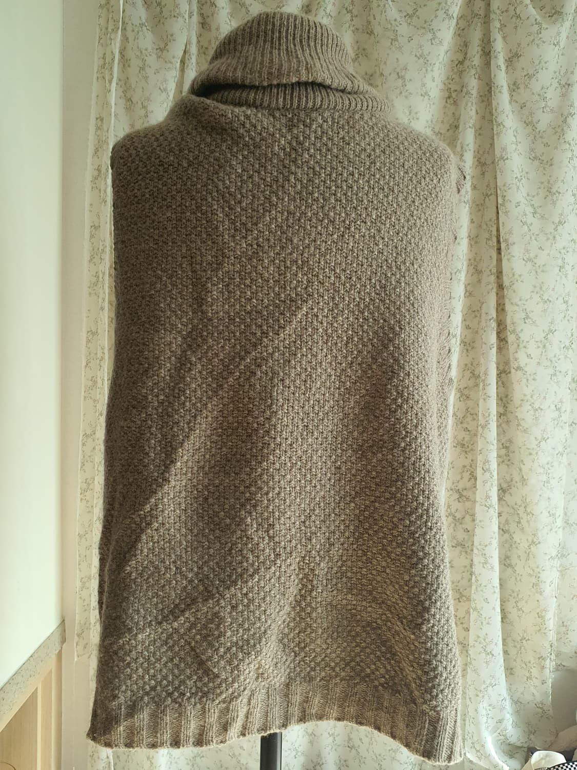 [모리걸] 꽈배기 니트 조끼 베스트 브라운 XL 상품이미지7