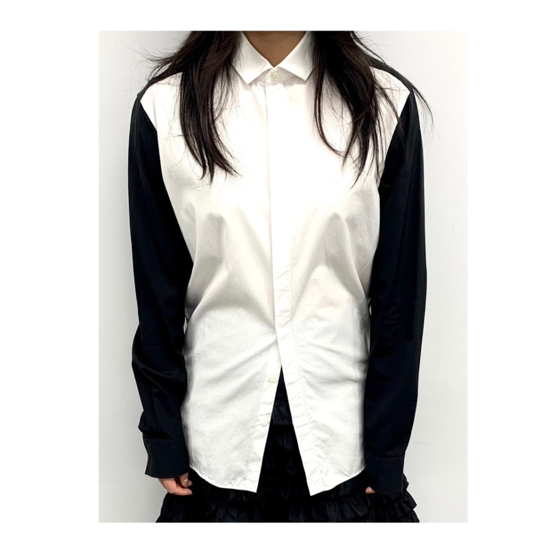 닐바렛 배색 셔츠 상품이미지1