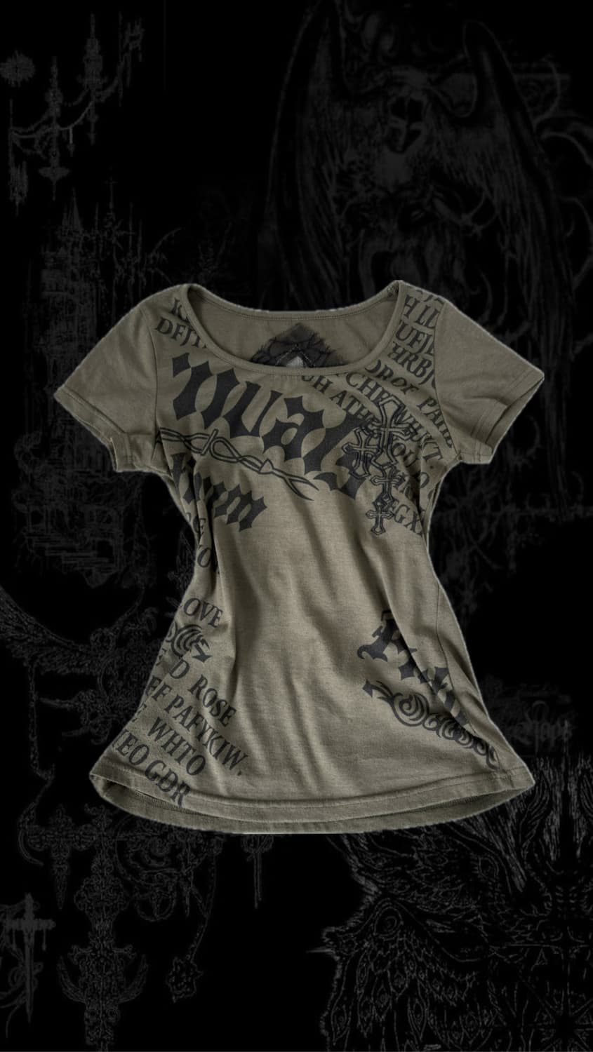 Goth rocksick 00s sleeved T 상품이미지2