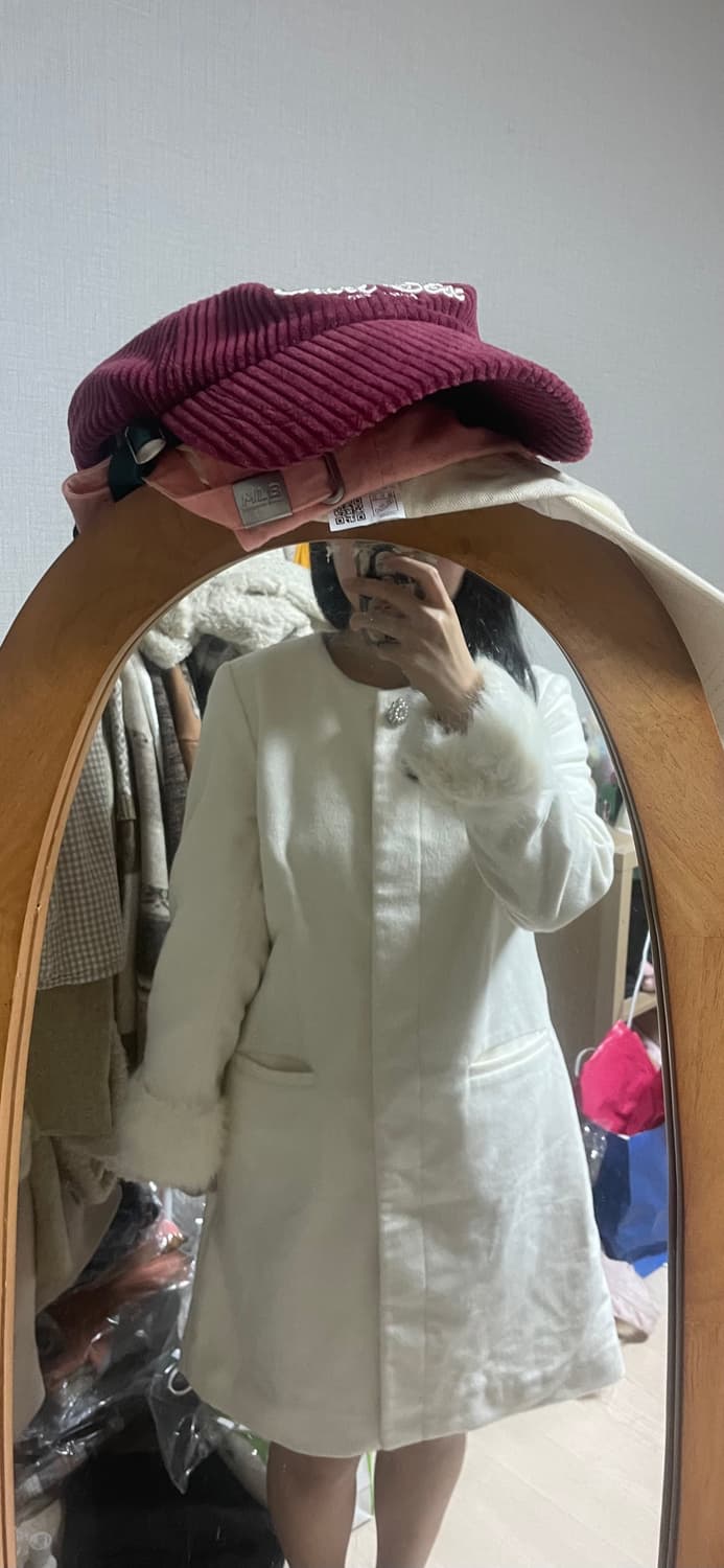 모리걸 빈티지 사토미 아이보리 퍼 코트🤍❄️ 상품이미지3