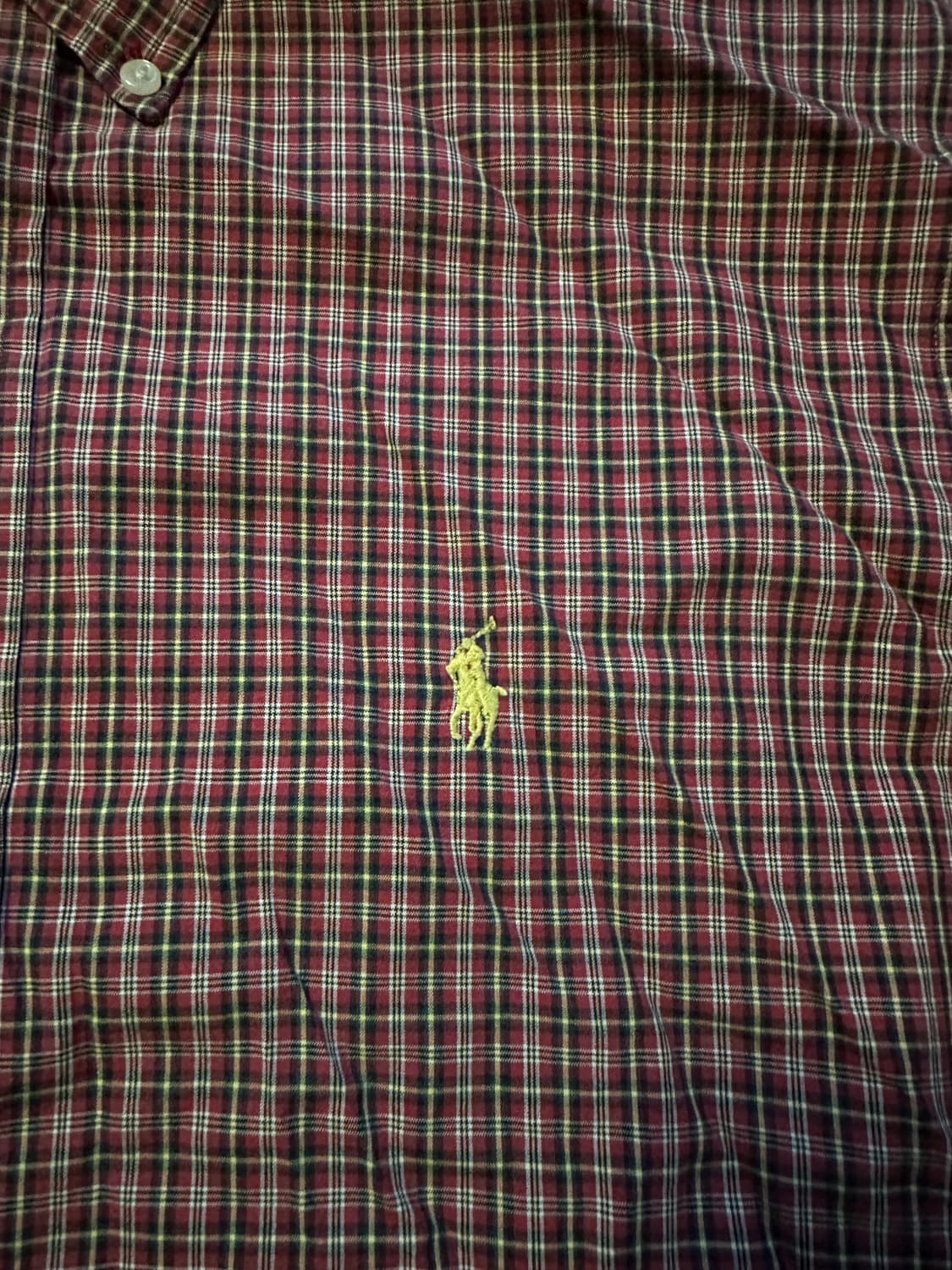 빈티지 폴로 체크셔츠 라지 상품이미지3