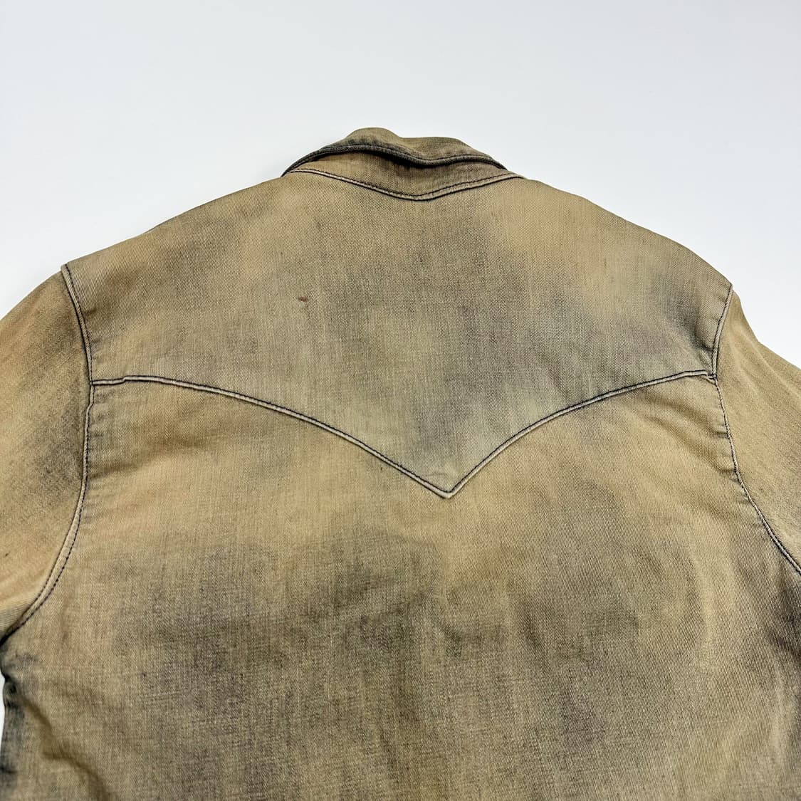 VTG 빈티지 웨스턴 브라운 데님 셔츠 M 상품이미지4