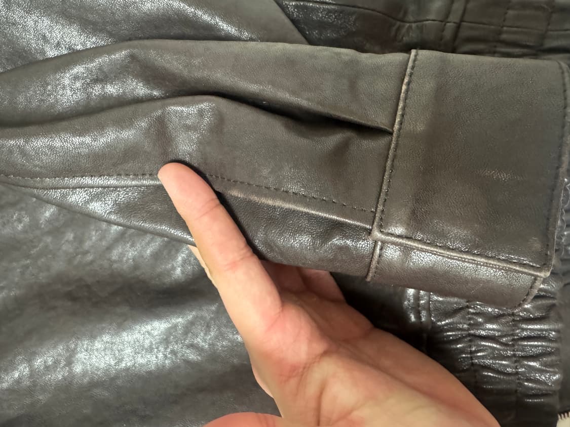 인더로우 A2 레더자켓 다크브라운 3사이즈 상품이미지3