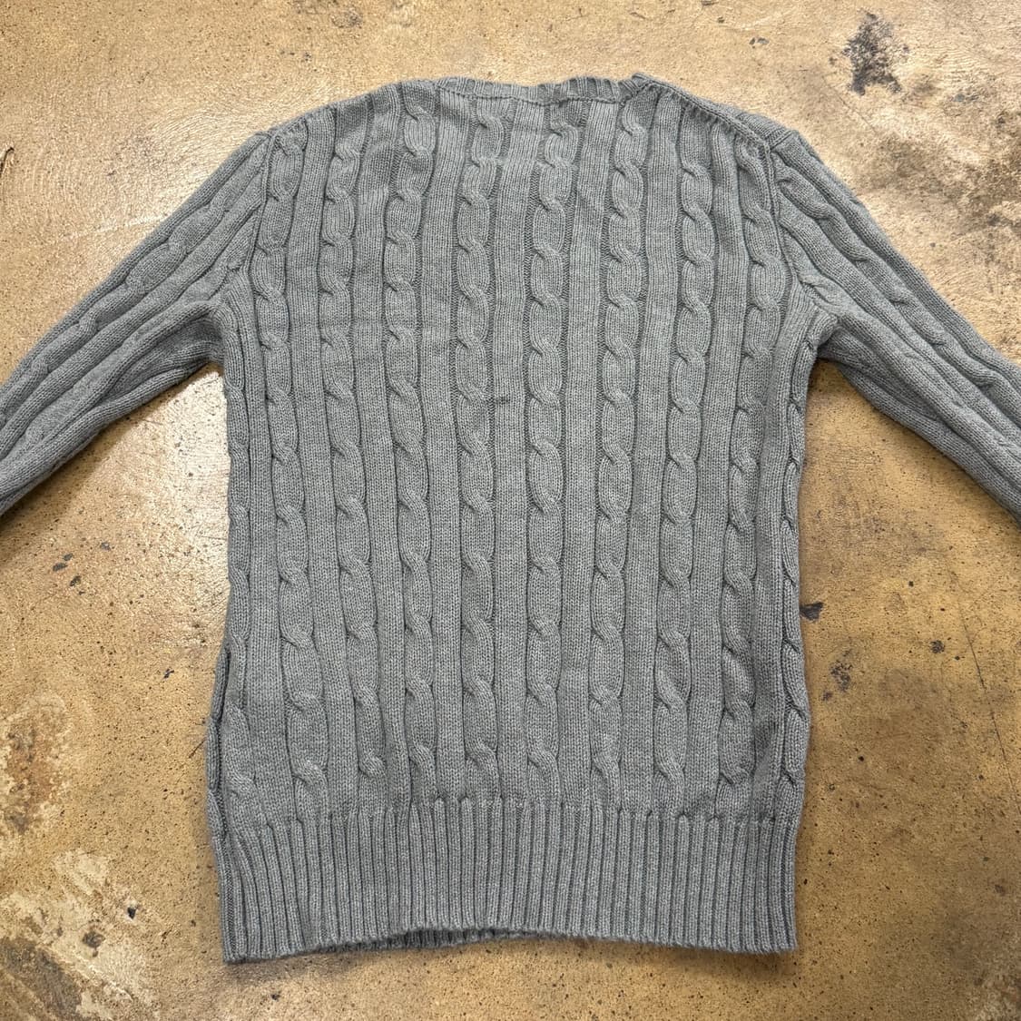 폴로 랄프로렌 그레이 꽈배기 니트 상품이미지4