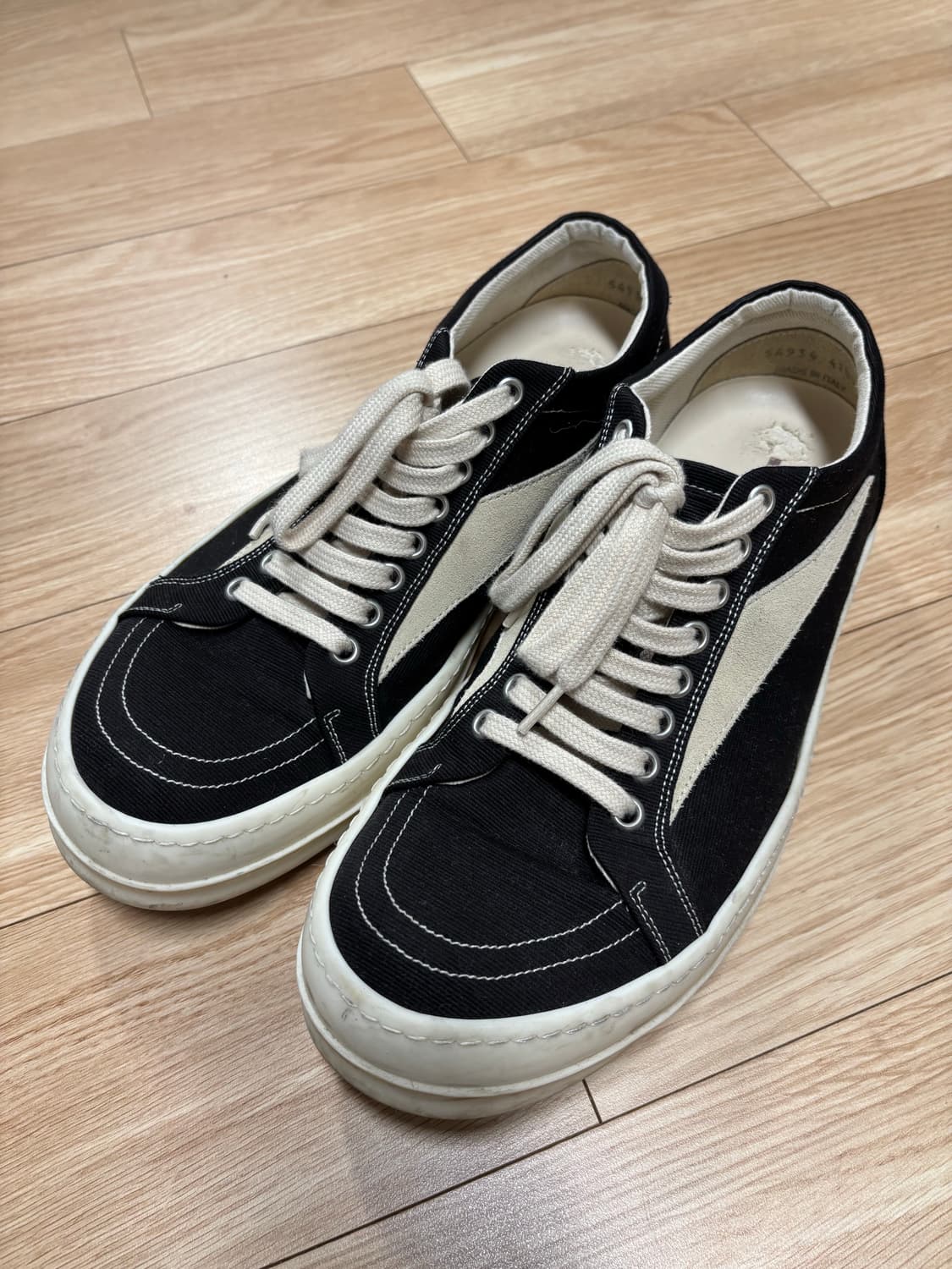 [265] 릭오웬스 다크쉐도우 빈티지 스니커즈 블랙/밀크 상품이미지2