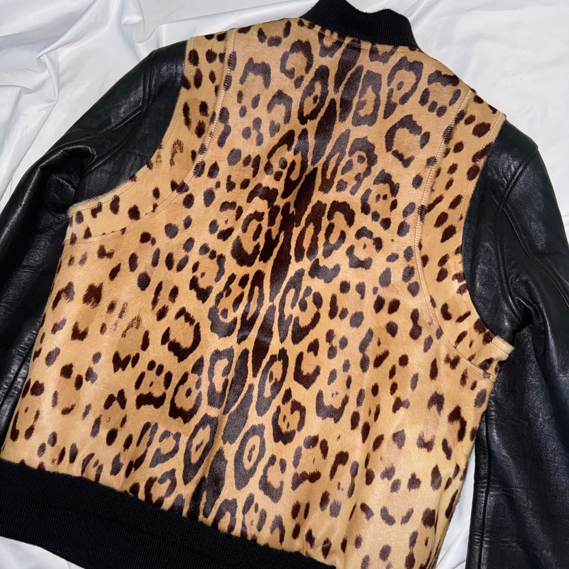 발망 포니 헤어 레오파드 레더 자켓 상품이미지3