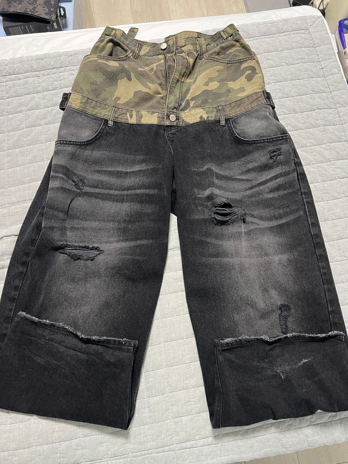 Preoccupy Camo Half Layered Denim Pant 상품이미지4