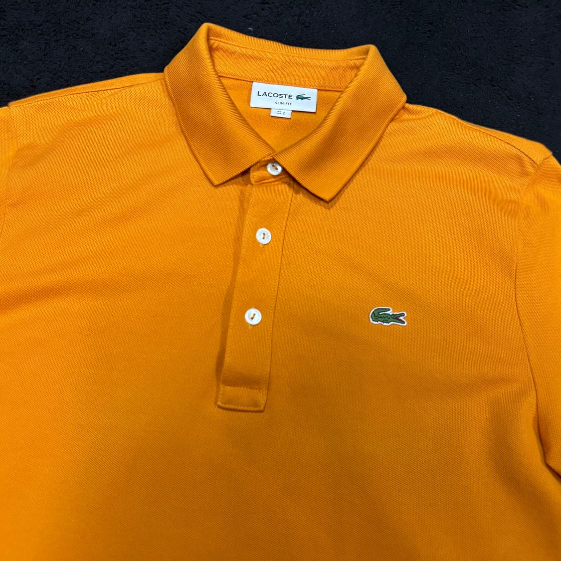 3 95 라코스테 겨자 슬림핏 긴팔 카라티 상품이미지3