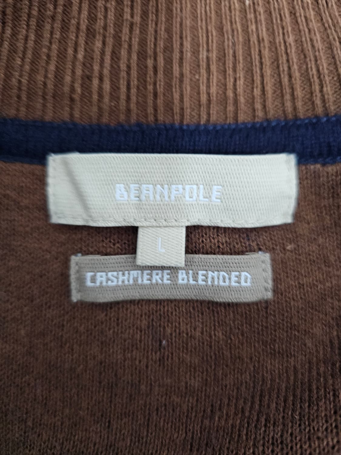 빈폴 캐시미어 블렌드 집업 니트 가디건 L 상품이미지3