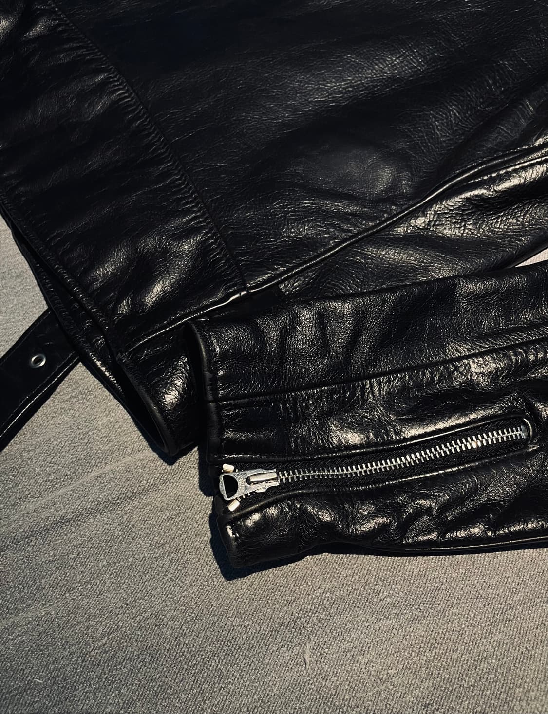 (네고문의 환영)쇼트 Og빈티지 레더자켓 USA 카우하이드 상품이미지5