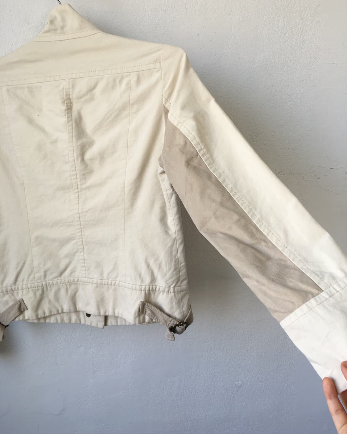 Cotton suede high neck jacket 상품이미지4