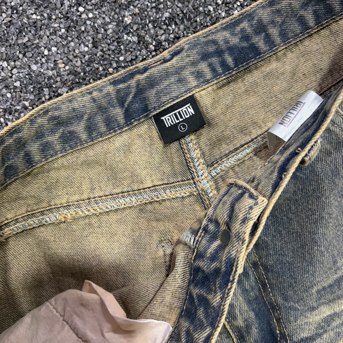 트릴리온 디테일 주름 워싱 데님팬츠 B3936 상품이미지4