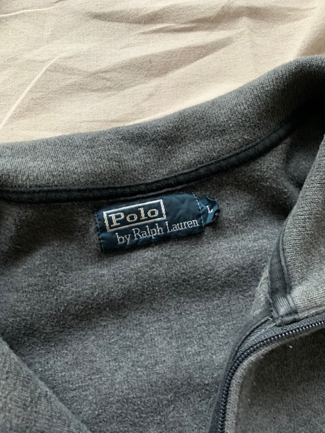 폴로 랄프로렌 빅포니로고 그레이 반집업 니트 상품이미지8