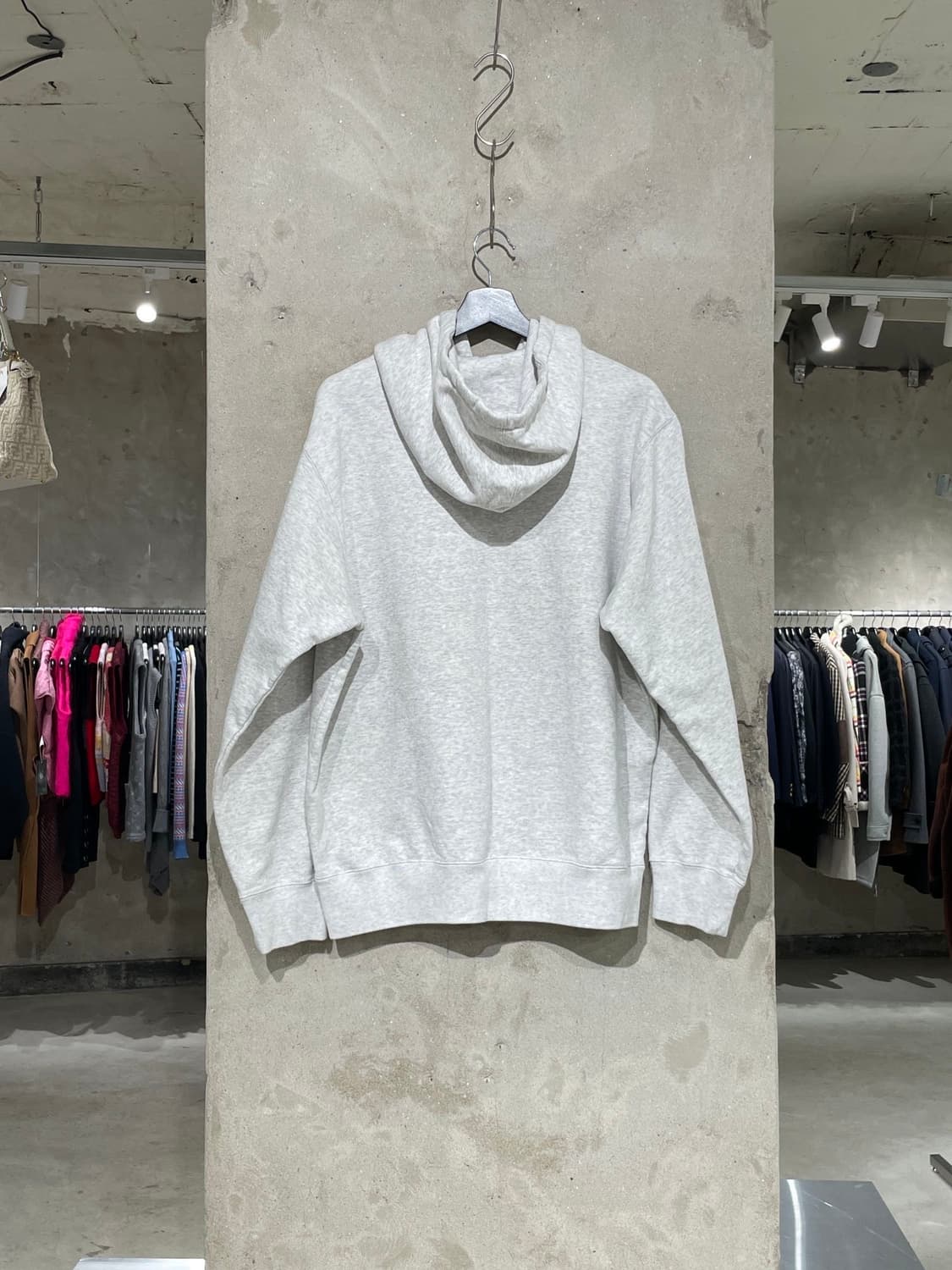 슈프림 18F/W 멜란지 라이트 그레이 피카소 체인 스티치 후디 상품이미지6