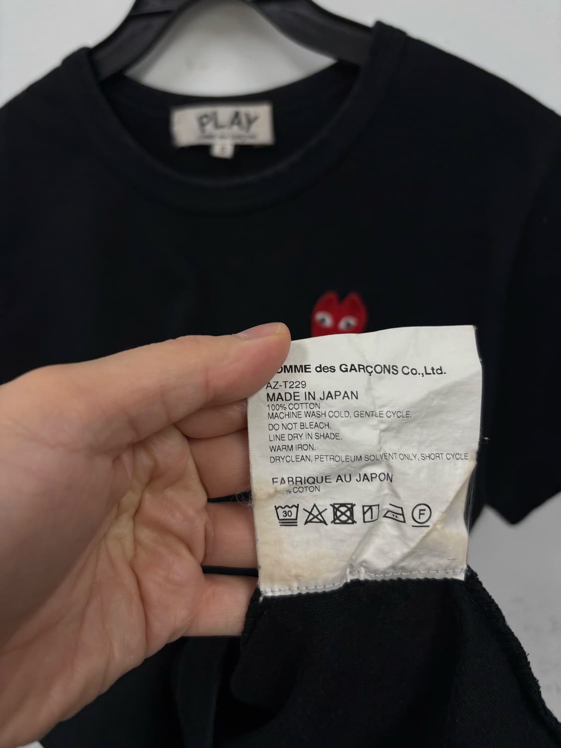 꼼데가르송 우먼 슬림핏 반팔티        상품이미지6