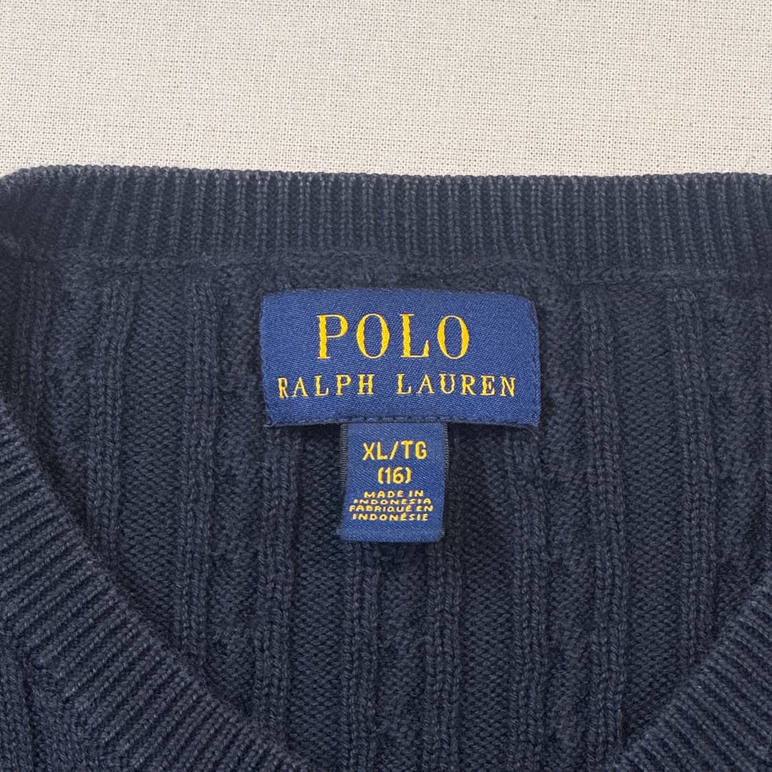 XS) 폴로 랄프로렌 코튼 케이블 꽈배기 가디건 네이비 보이즈 상품이미지6