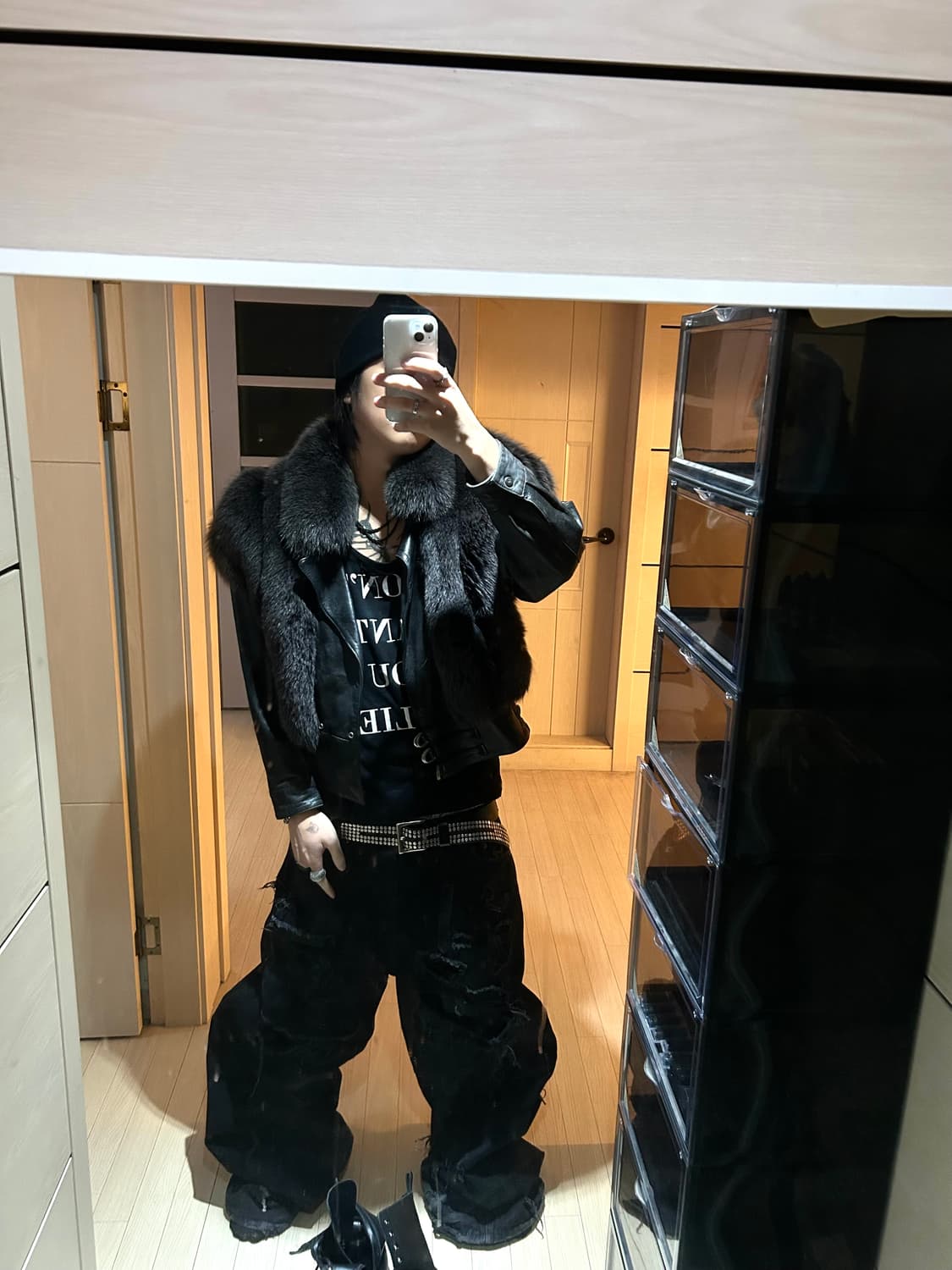 Sheep Skin Fur Leather Jacket 상품이미지5