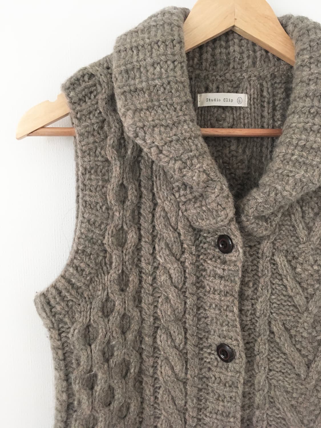 cable wool vest  상품이미지7