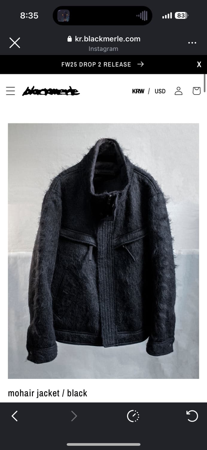 블랙멀 모헤어자켓 구합니다 상품이미지1